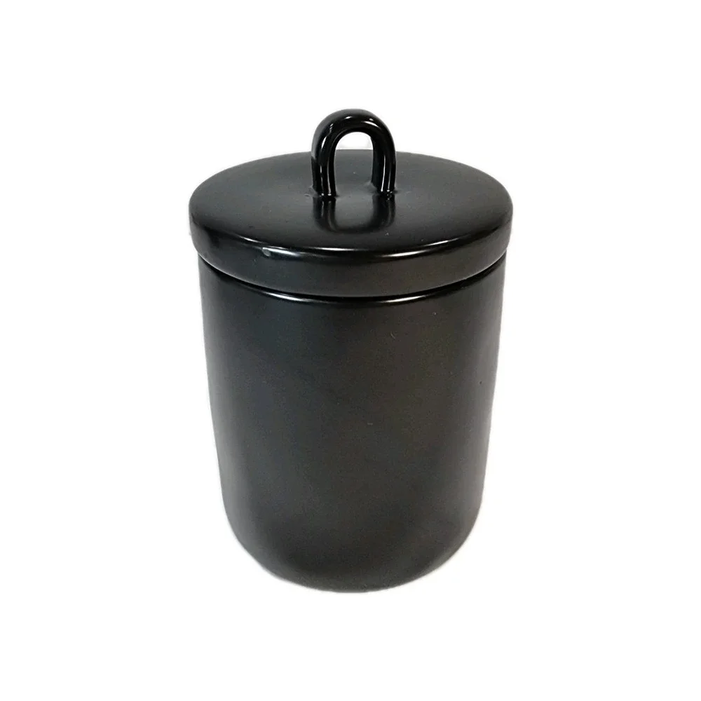 Rae Dunn Black YUM Canister Small Farmhouse Kitchen Decor Magenta